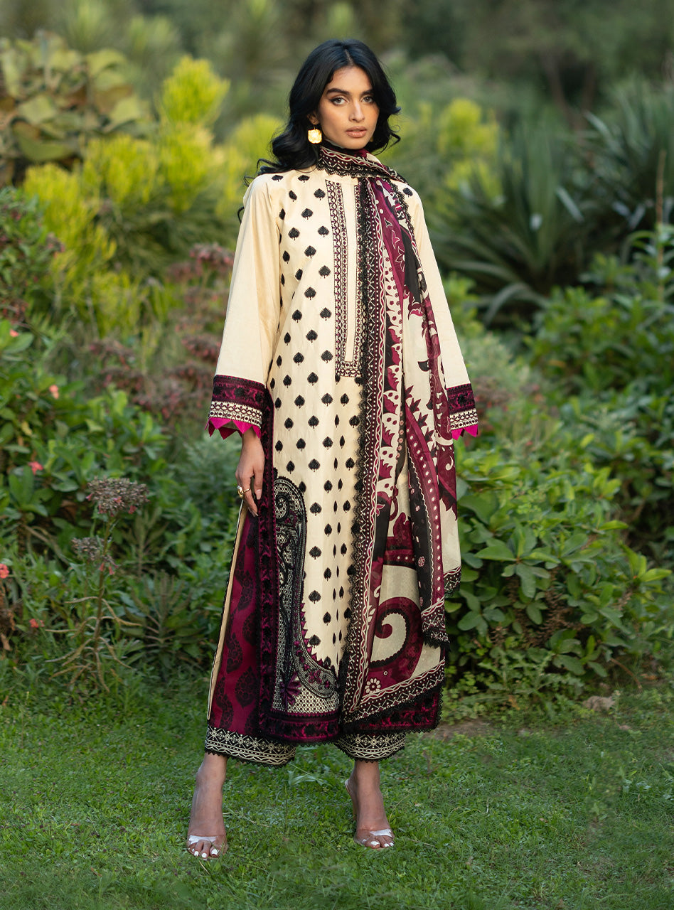 Zainab Chottani | Luxe Lawn 26 | Nour - 09 - Luxury Dress - available at Maria Faisal in UK and USA.