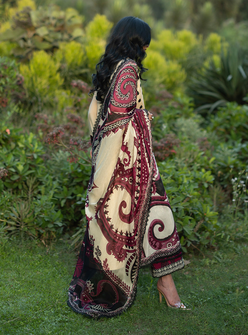 Zainab Chottani | Luxe Lawn 26 | Nour - 09 - Luxury Dress - available at Maria Faisal in UK and USA.