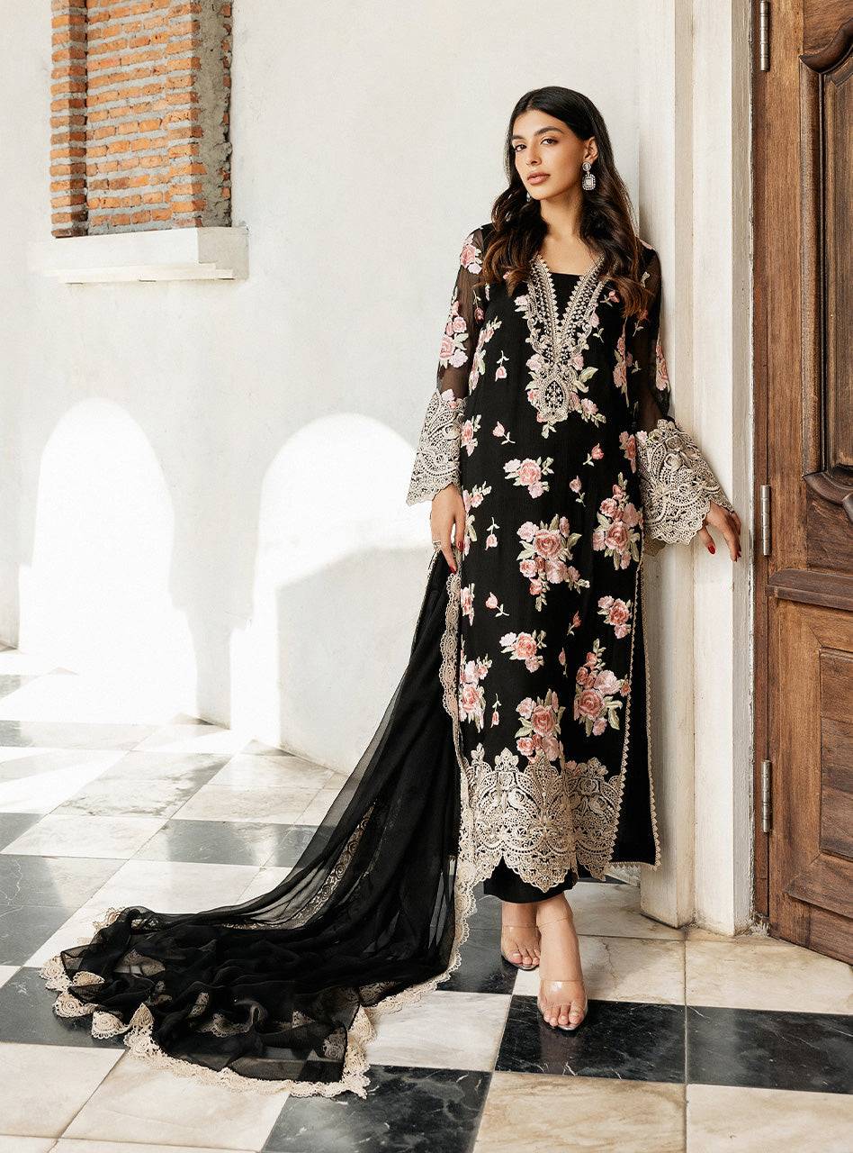 Zainab Chottani | Ramadan Edit 25 | Black Rose Waltz by Maria Faisal - Registered Vendor of : Zainab Chottani - type : Ladies Clothes - 100% original wedding dresses