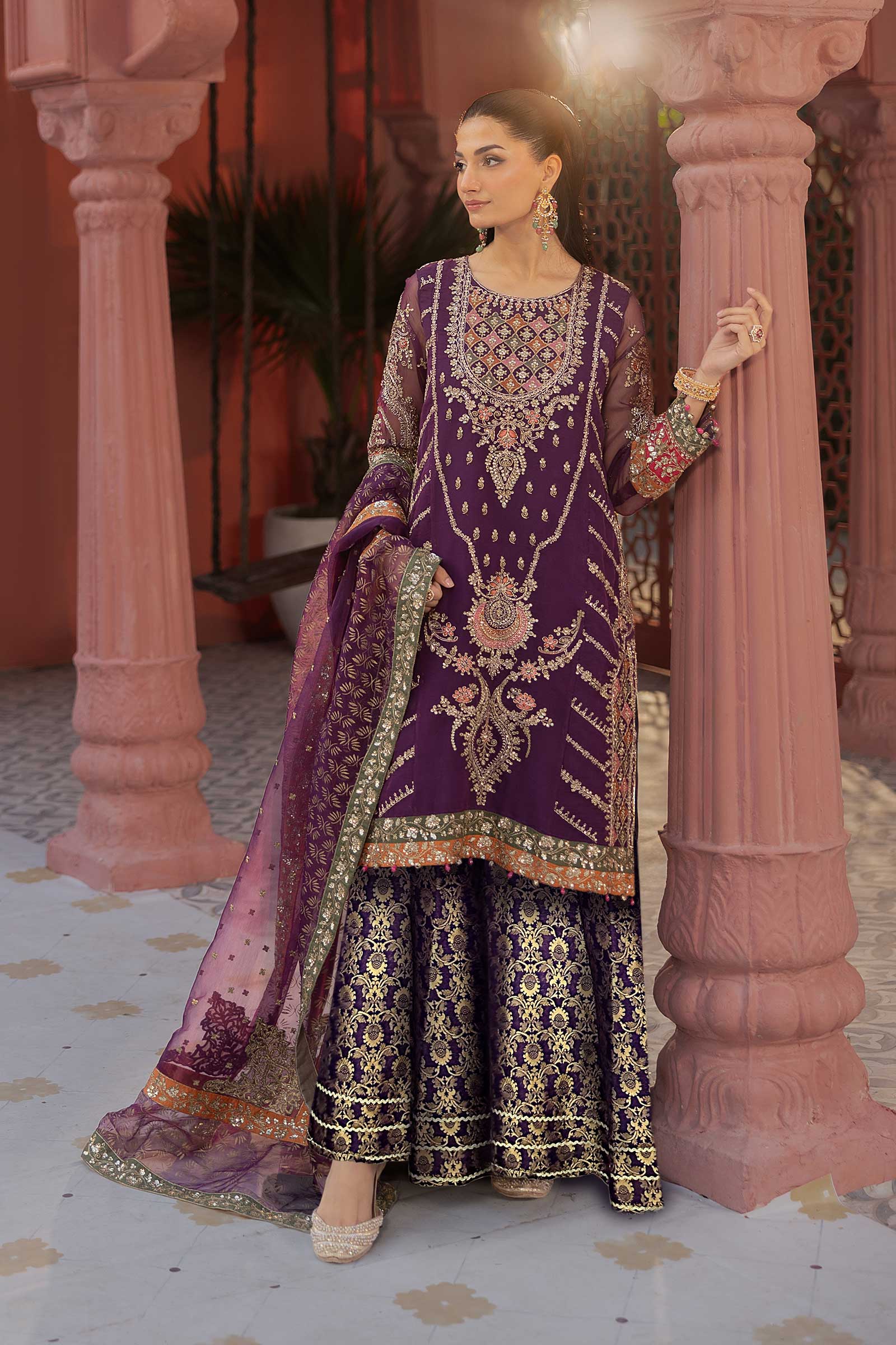 Maria B | Formal Wears | SF-EF25-28 by Maria Faisal - Registered Vendor of : Maria B - type : Ladies Clothes - 100% original wedding dresses