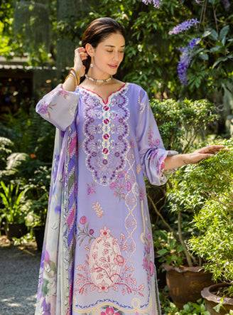 Roheenaz | Ethereal Bloom Lawn 25 | Meliora by Maria Faisal - Registered Vendor of : Roheenaz - type : Ladies Clothes - 100% original wedding dresses
