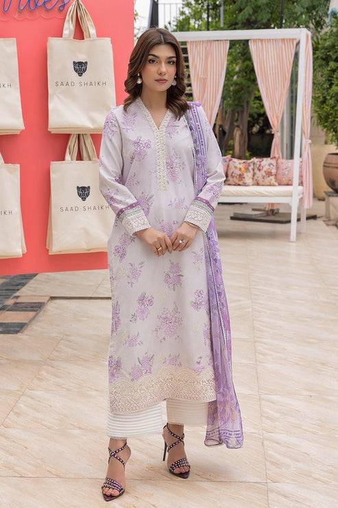 Saad Shaikh | Lawn 25 | Lilac Haze by Maria Faisal - Registered Vendor of : Saad Shaikh - type : Ladies Clothes - 100% original wedding dresses