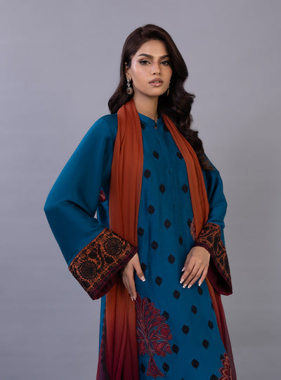 Zainab Chottani | Ramadan Edit 26 | Ember Azure - Luxury Dress - available at Maria Faisal in UK and USA.