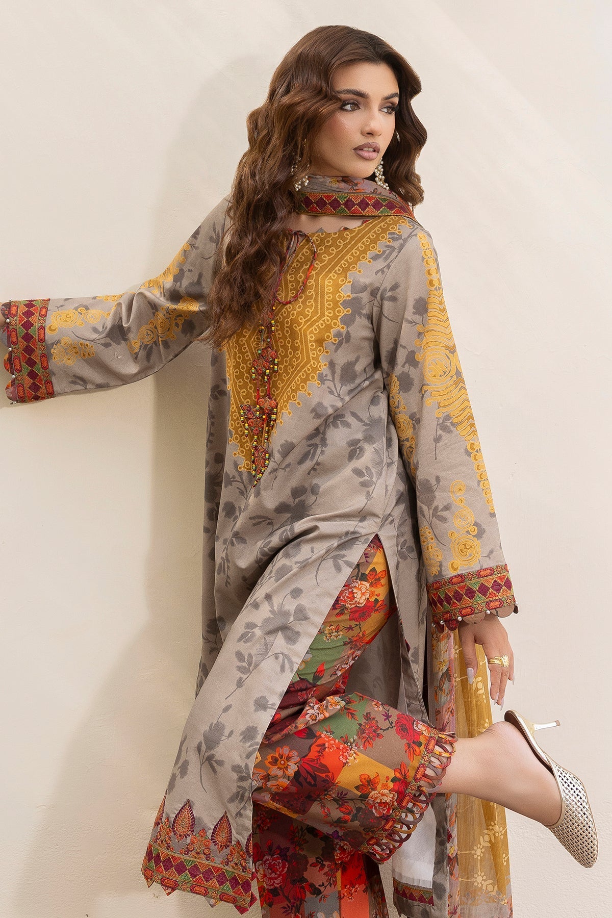 Charizma | Andaaz Lawn 26 | CAD6-02 - Luxury Dress - available at Maria Faisal in UK and USA.