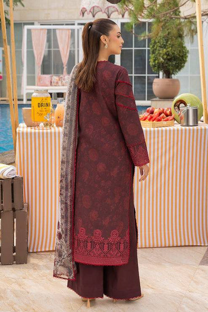 Saad Shaikh | Lawn 25 | Mehroon - Twilight Flora by Maria Faisal - Registered Vendor of : Saad Shaikh - type : Ladies Clothes - 100% original wedding dresses