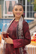 Saad Shaikh | Lawn 25 | Mehroon - Twilight Flora by Maria Faisal - Registered Vendor of : Saad Shaikh - type : Ladies Clothes - 100% original wedding dresses