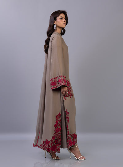 Zainab Chottani | Ramadan Edit 26 | Taupe Royale - Luxury Dress - available at Maria Faisal in UK and USA.