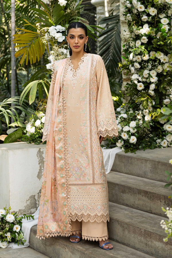 Akbar Aslam | Elaria RTW Lawn 26 | Odette - Luxury Dress - available at Maria Faisal in UK and USA.