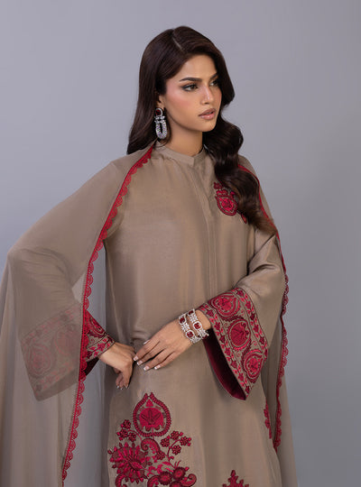 Zainab Chottani | Ramadan Edit 26 | Taupe Royale - Luxury Dress - available at Maria Faisal in UK and USA.