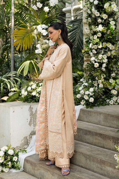 Akbar Aslam | Elaria RTW Lawn 26 | Odette - Luxury Dress - available at Maria Faisal in UK and USA.