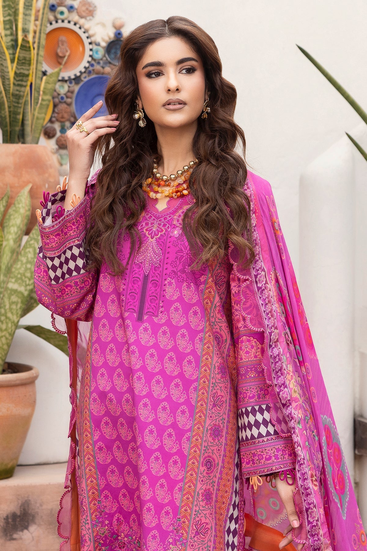 Charizma | Andaaz Lawn 26 | CAD6-09 - Luxury Dress - available at Maria Faisal in UK and USA.