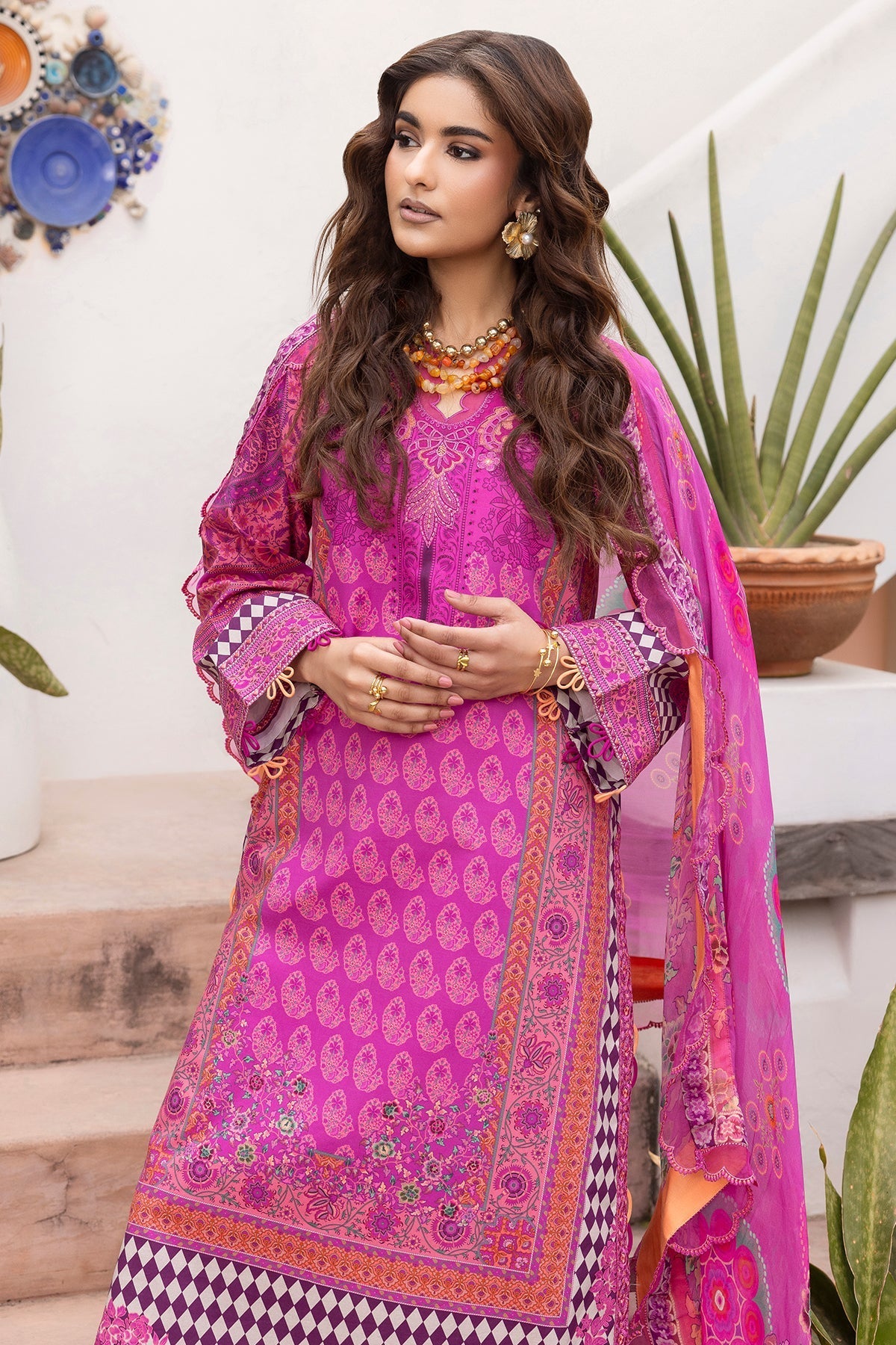 Charizma | Andaaz Lawn 26 | CAD6-09 - Luxury Dress - available at Maria Faisal in UK and USA.