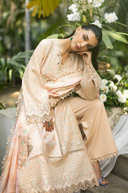 Akbar Aslam | Elaria RTW Lawn 26 | Odette - Luxury Dress - available at Maria Faisal in UK and USA.