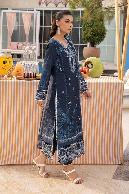 Saad Shaikh | Lawn 25 | Navy Blue - Blue Mirage by Maria Faisal - Registered Vendor of : Saad Shaikh - type : Ladies Clothes - 100% original wedding dresses