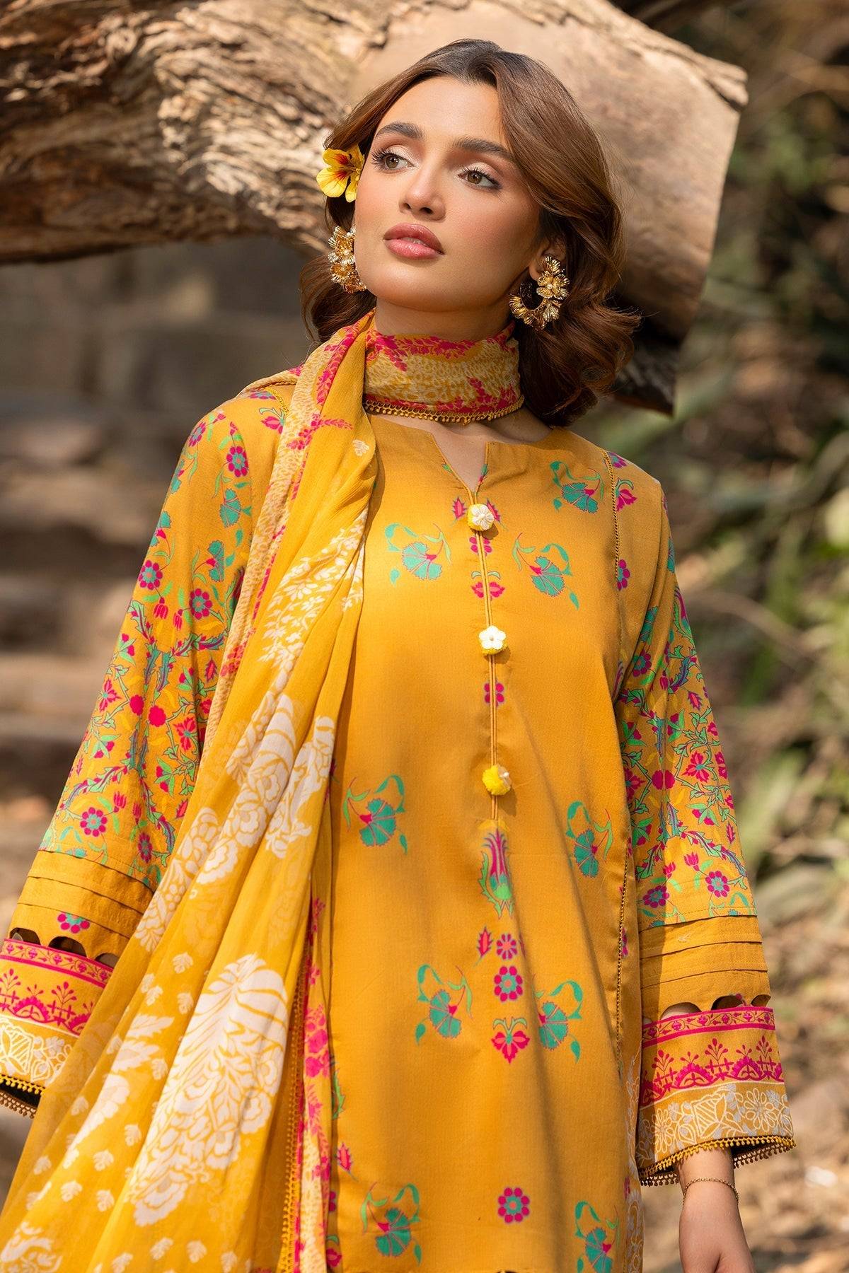 Charizma | C prints Lawn | CP5-13 by Maria Faisal - Registered Vendor of : Charizma - type : Ladies Clothes - 100% original wedding dresses