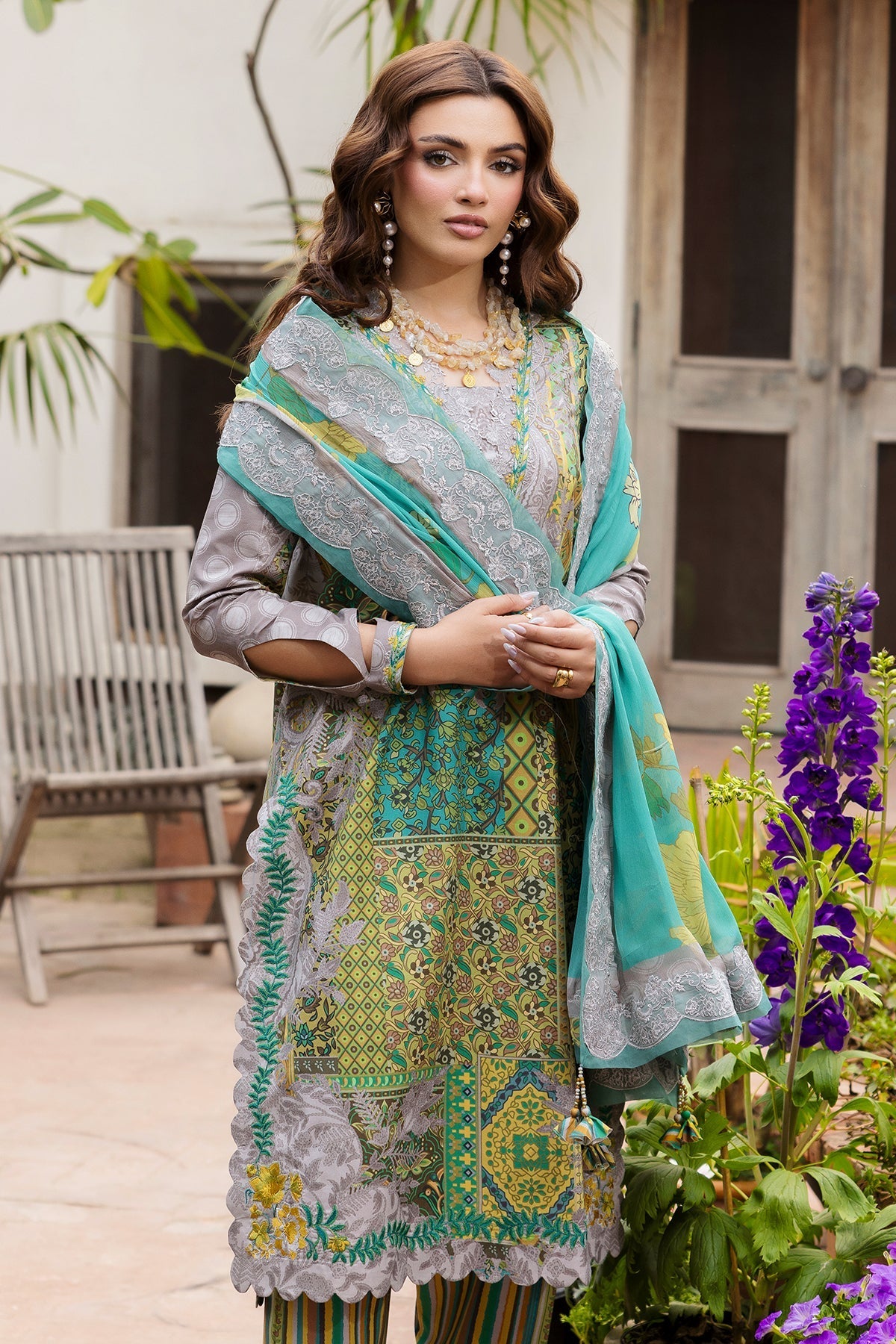 Charizma | Andaaz Lawn 26 | CAD6-06 - Luxury Dress - available at Maria Faisal in UK and USA.