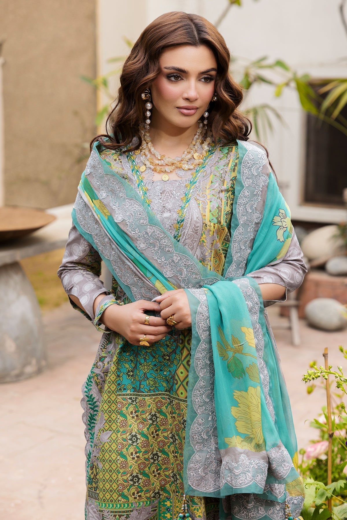 Charizma | Andaaz Lawn 26 | CAD6-06 - Luxury Dress - available at Maria Faisal in UK and USA.