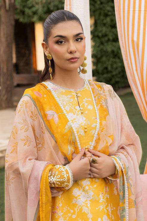 Saad Shaikh | Lawn 25 | Yellow - Amber Bloom by Maria Faisal - Registered Vendor of : Saad Shaikh - type : Ladies Clothes - 100% original wedding dresses