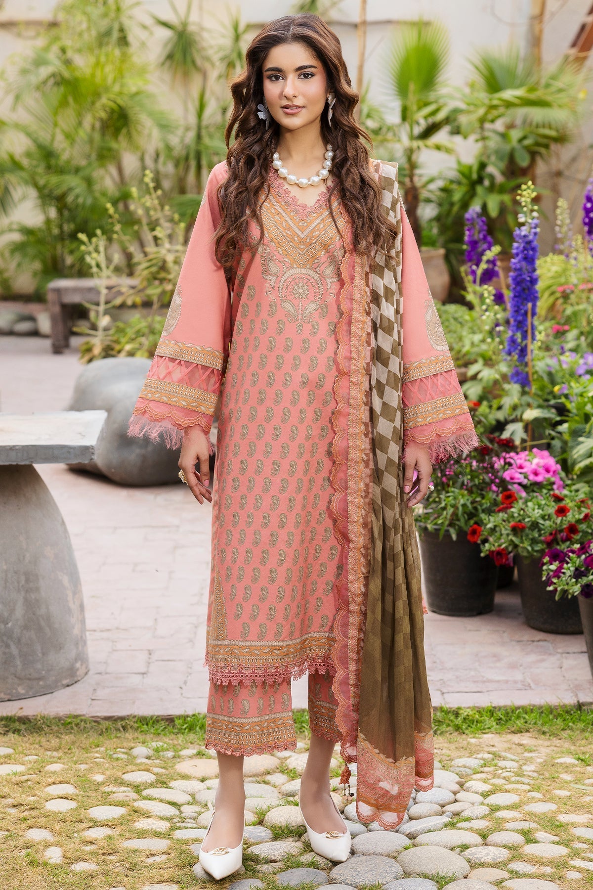 Charizma | Andaaz Lawn 26 |  CAD6-07 - Luxury Dress - available at Maria Faisal in UK and USA.