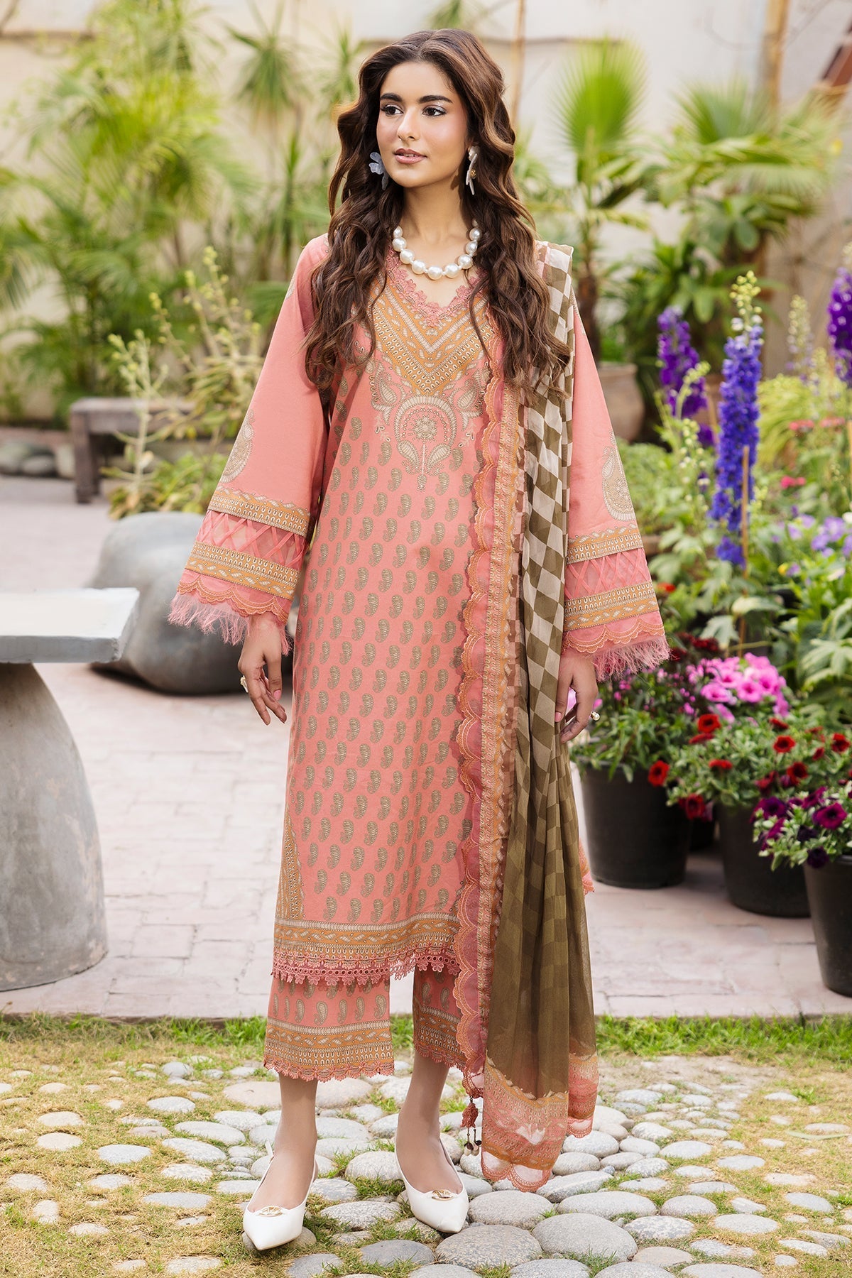 Charizma | Andaaz Lawn 26 |  CAD6-07 - Luxury Dress - available at Maria Faisal in UK and USA.