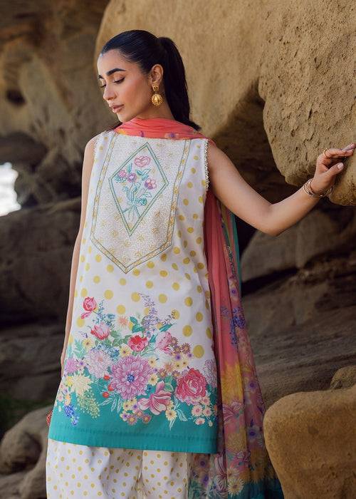 Sadaf Fawad Khan | Siraa Lawn 25 | Retro Polka by Maria Faisal - Registered Vendor of : Sadaf Fawad Khan - type : Ladies Clothes - 100% original wedding dresses