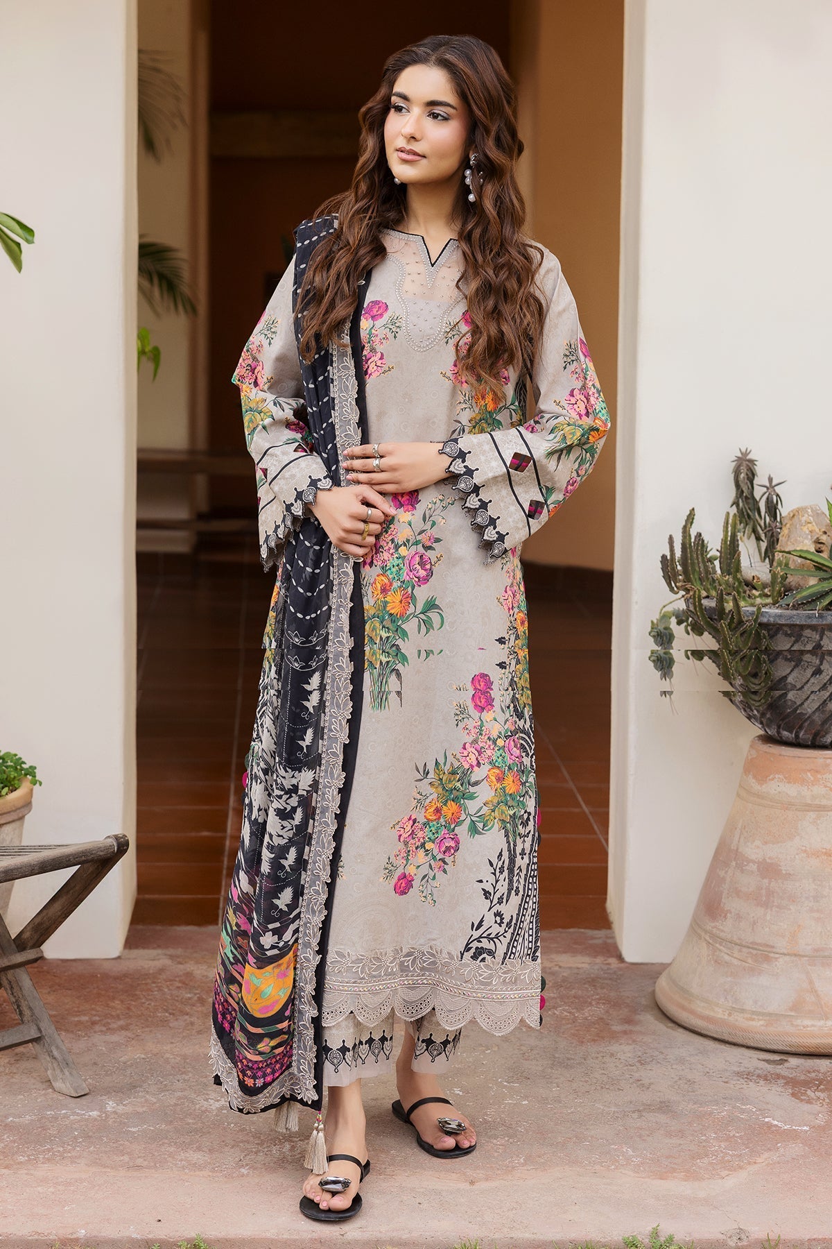 Charizma | Andaaz Lawn 26 | CAD6-08 - Luxury Dress - available at Maria Faisal in UK and USA.