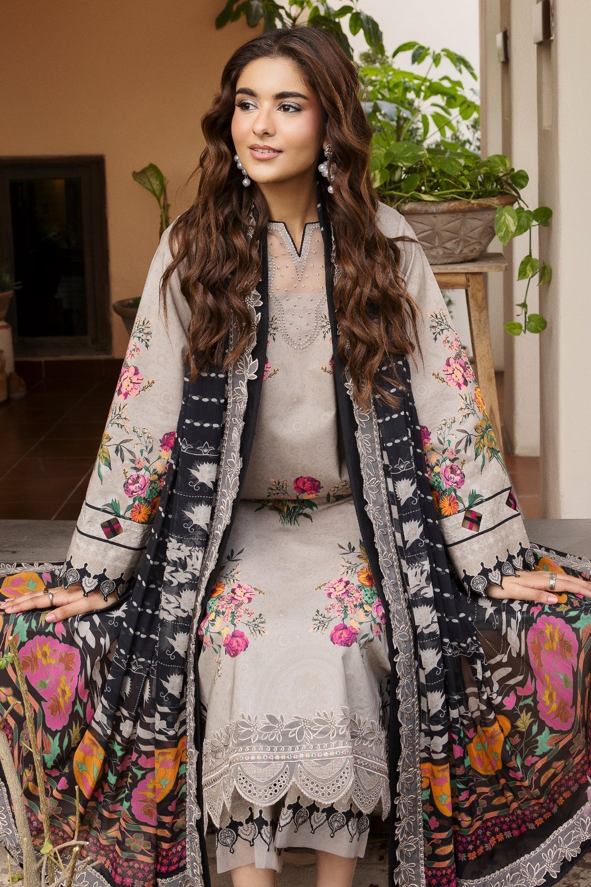 Charizma | Andaaz Lawn 26 | CAD6-08 - Luxury Dress - available at Maria Faisal in UK and USA.