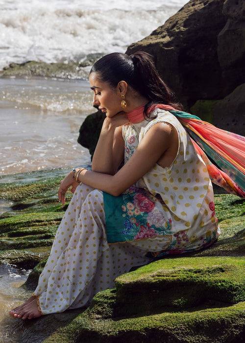 Sadaf Fawad Khan | Siraa Lawn 25 | Retro Polka by Maria Faisal - Registered Vendor of : Sadaf Fawad Khan - type : Ladies Clothes - 100% original wedding dresses