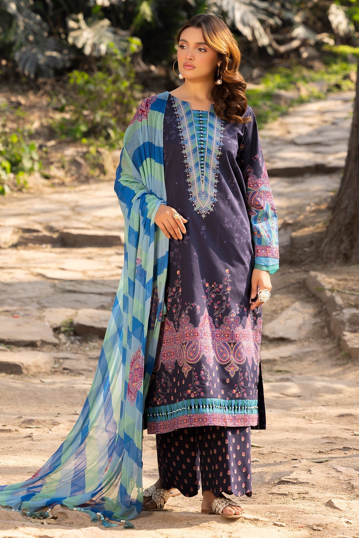 Charizma | C prints Lawn | CP5-20 by Maria Faisal - Registered Vendor of : Charizma - type : Ladies Clothes - 100% original wedding dresses