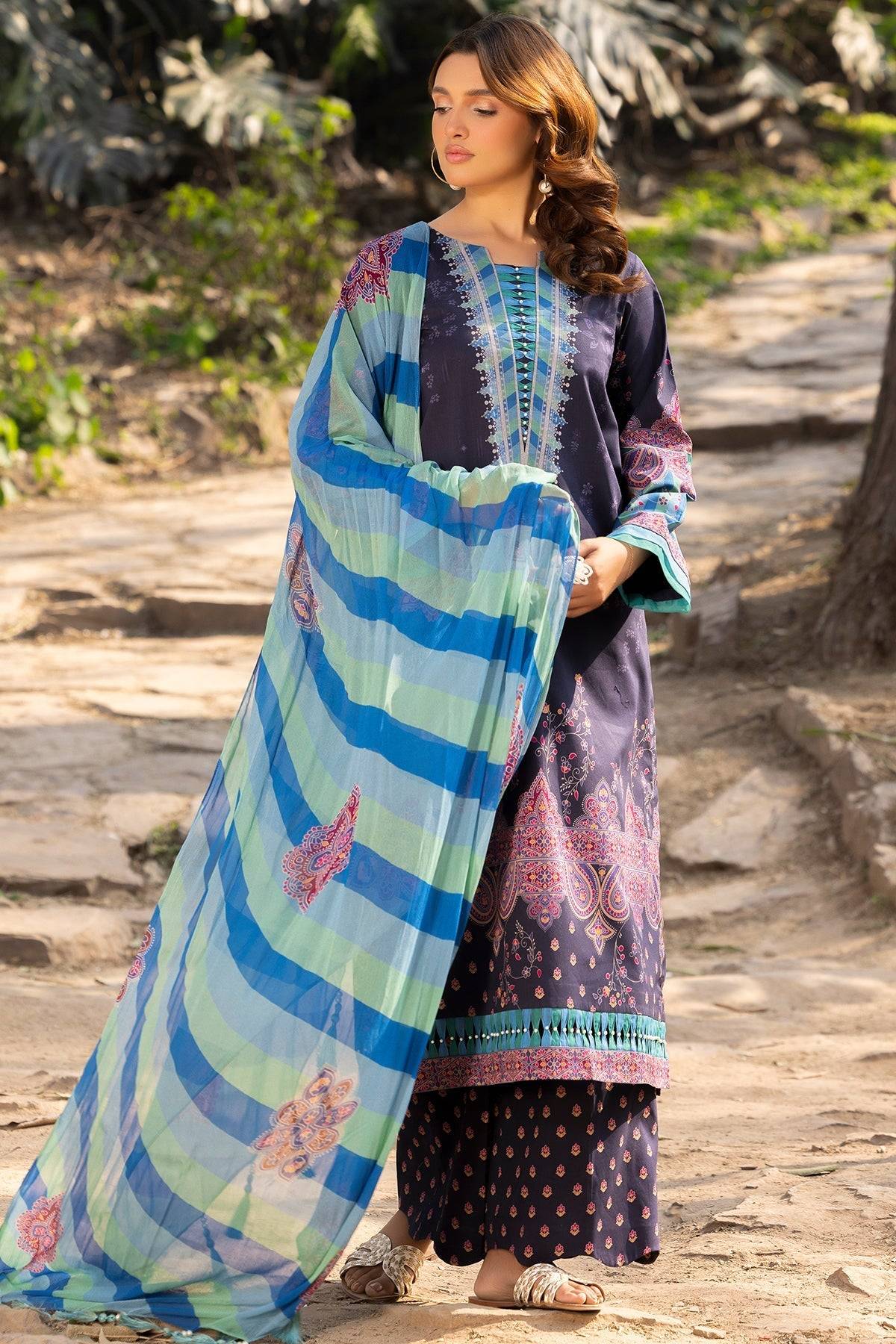 Charizma | C prints Lawn | CP5-20 by Maria Faisal - Registered Vendor of : Charizma - type : Ladies Clothes - 100% original wedding dresses