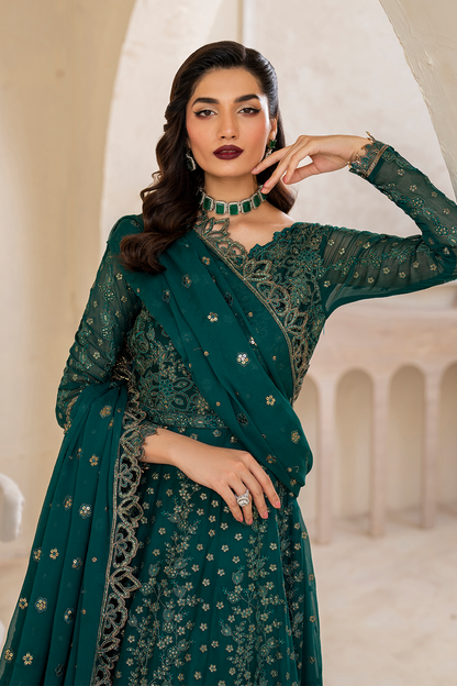Iznik | Chinnon Chiffon | CC-47 Embroidered Chiffon - Ladies Clothes - Maria Faisal