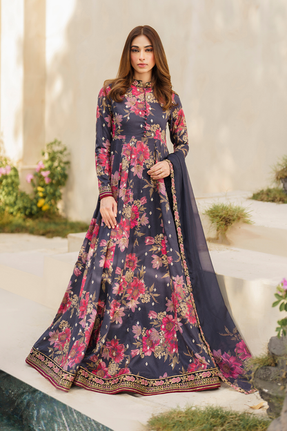 Iznik | Festive lawn 24 | SFL-12 - Designer Dress with Intricate embroidery and embellishments. Shop elegent wedding dress at Maria Faisal.