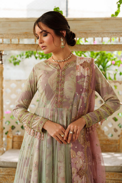 Iznik | Printed Formals | UE-542 - Formal Dress - available at Maria Faisal in UK and USA.