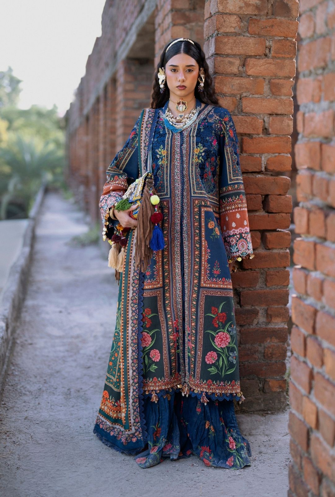 AJR Couture | Sard Sham | Kaneez - Casual Dress - available at Maria Faisal in UK and USA.