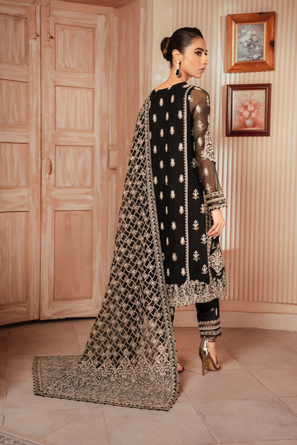 Iznik | Chiffon Kari | ICK-03 Embroidered Chiffon - Ladies Clothes - Maria Faisal
