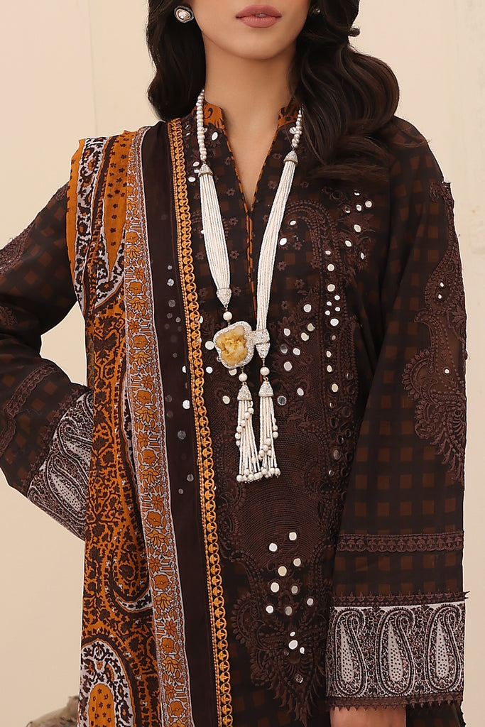 Charizma | Naranji Embroidered Lawn 24 | CN4-004 - Maria Faisal