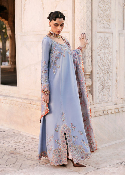 Hussain Rehar | Luxury Pret AW 25 | Periwina - Formal Dress - available at Maria Faisal in UK and USA.