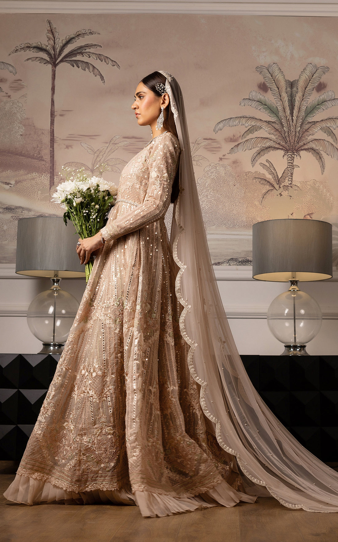 Threads and Motifs | Formal Dresses 25 | Embroidered Net Maxi - Ladies Clothes - Maria Faisal
