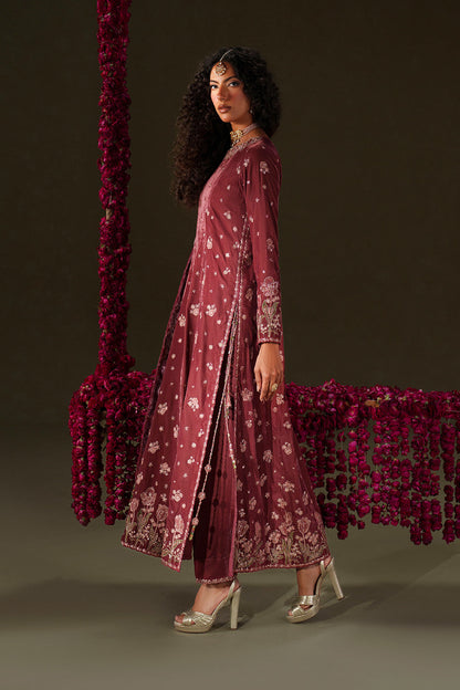 Iznik | Velvet 25 | IV-75 Embroidered Velvet - Formal Dress - available at Maria Faisal in UK and USA.