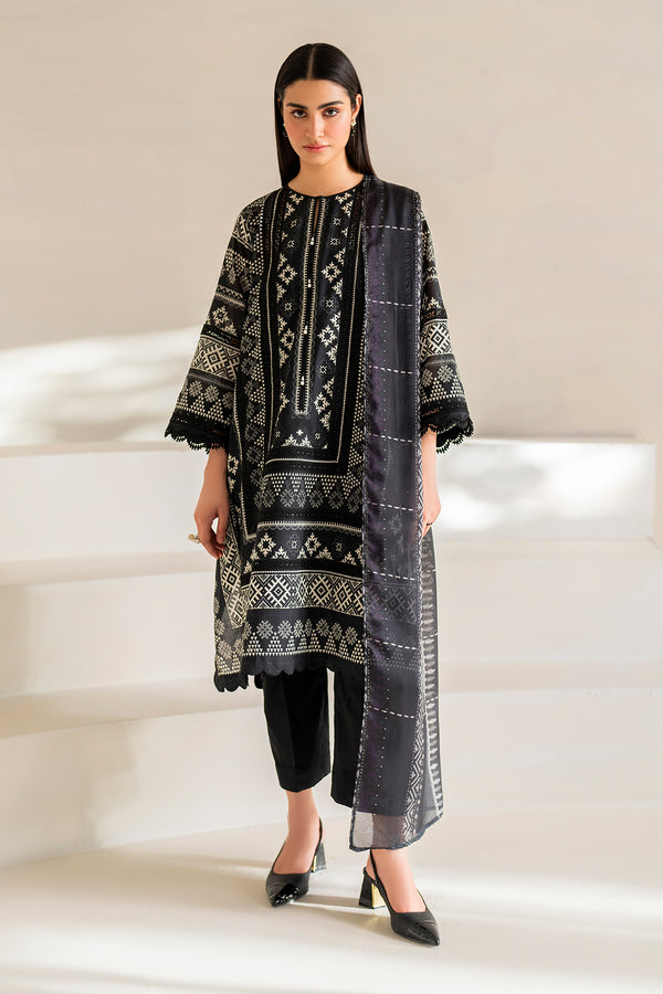Baroque | Luxury Pret 24 | LAWN UF-672 - Designer Dress with Intricate embroidery and embellishments. Shop elegent wedding dress at Maria Faisal.