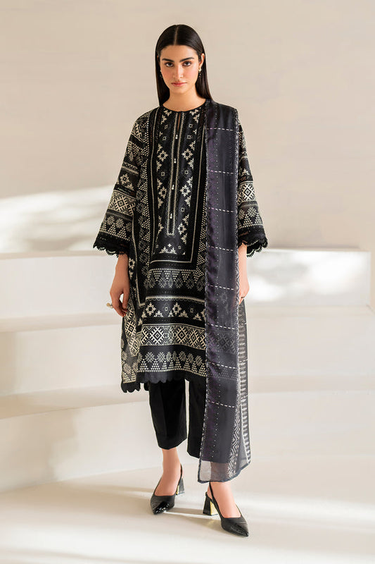 Baroque | Luxury Pret 24 | LAWN UF-672 - Designer Dress with Intricate embroidery and embellishments. Shop elegent wedding dress at Maria Faisal.