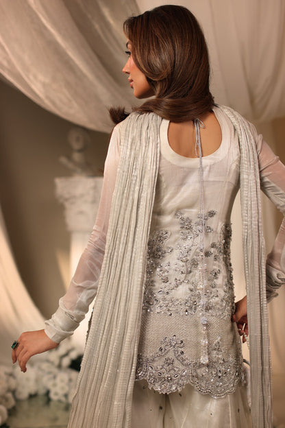 Musferah Saad | Casa Blance | Ivory Serenade - Bridal Dress - available at Maria Faisal in UK and USA.