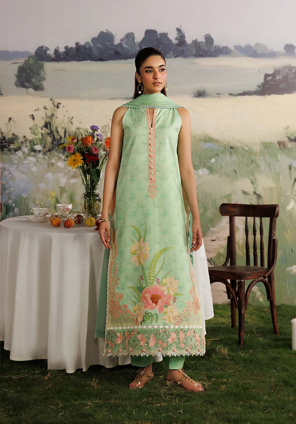 Zarqash | RimJhim The Moonsoon Edit 26 | MEHRAAB-E-GUL ZQ002 - Casual Dress - available at Maria Faisal in UK and USA.