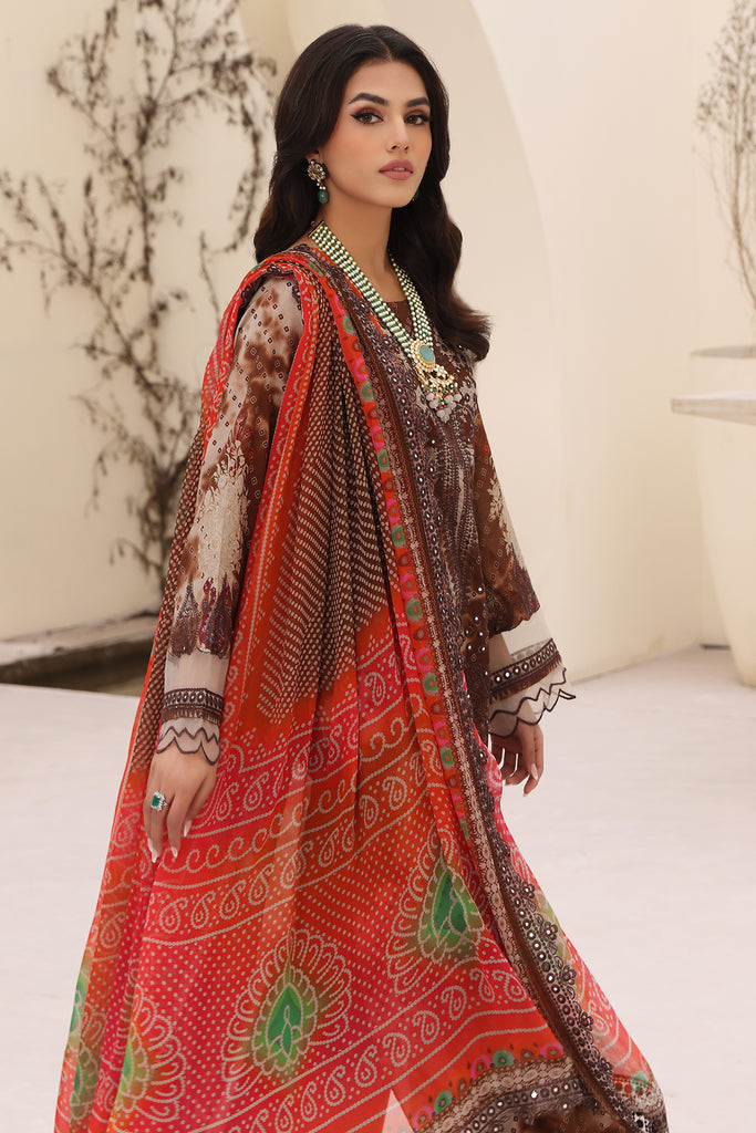 Charizma | Naranji Embroidered Lawn 24 | CN4-008 - Maria Faisal