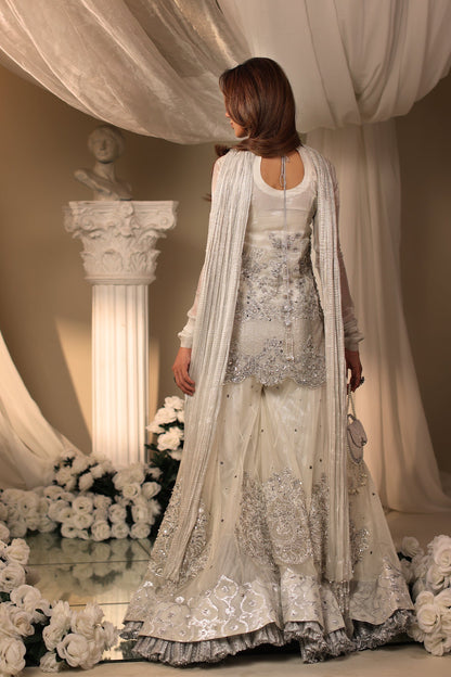 Musferah Saad | Casa Blance | Ivory Serenade - Bridal Dress - available at Maria Faisal in UK and USA.