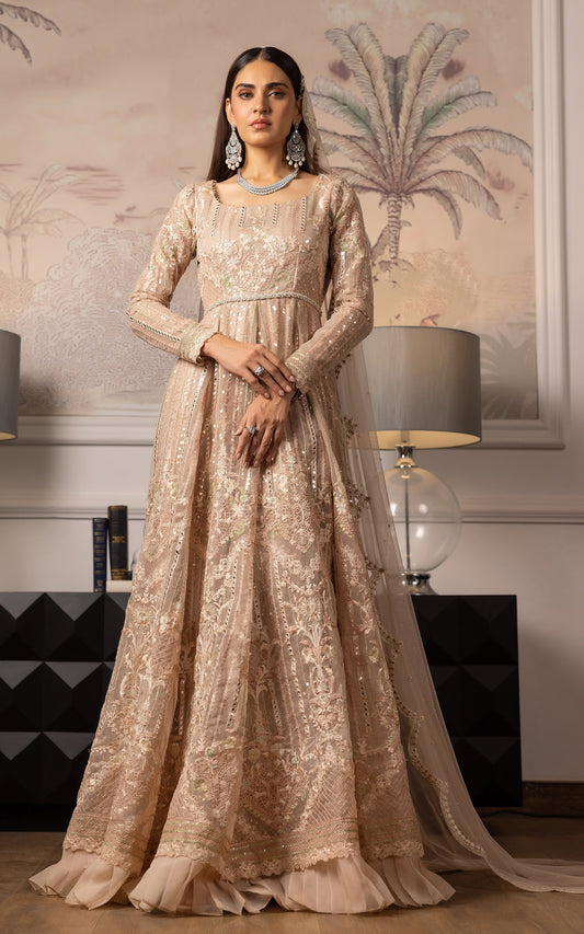 Threads and Motifs | Formal Dresses 25 | Embroidered Net Maxi - Ladies Clothes - Maria Faisal