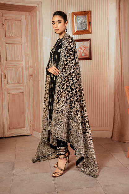 Iznik | Chiffon Kari | ICK-03 Embroidered Chiffon - Ladies Clothes - Maria Faisal