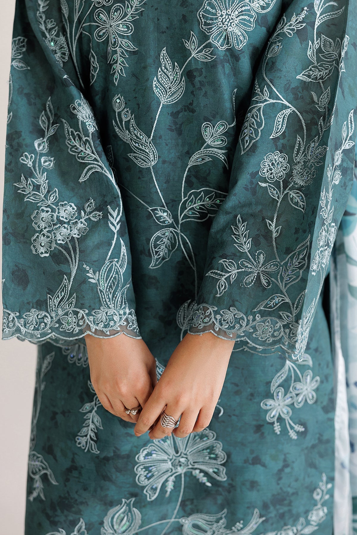 Baroque | Luxury Summer Pret | F-4493 - Luxury Dress - available at Maria Faisal in UK and USA.