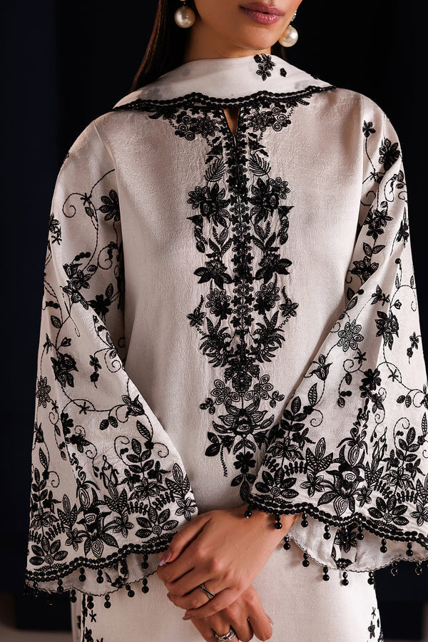 Baroque | Formals Collection | EMBROIDERED JACQUARD SILK UF-4442 - Formal Dress - available at Maria Faisal in UK and USA.