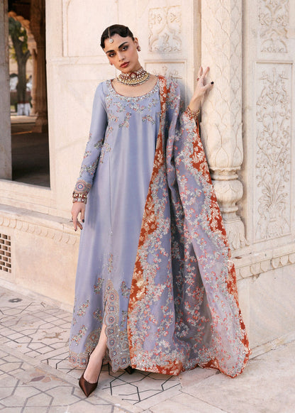 Hussain Rehar | Luxury Pret AW 25 | Periwina - Formal Dress - available at Maria Faisal in UK and USA.